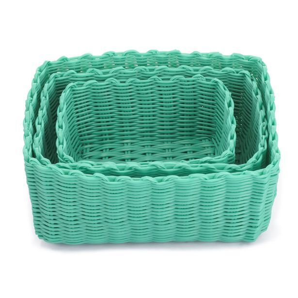 Metro Set 3 canastos krea apilable aqua oferta