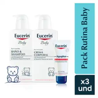Mifarma Pack eucerin baby shampoo + crema corporal + pomada oferta