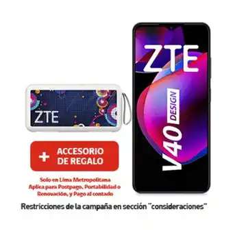 Claro Blade v40 design 128gb negro + bundle + portabilidad + postpago + plan max ilimitado 69.90 p oferta