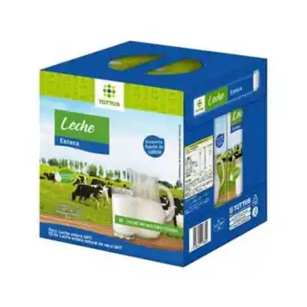 Tottus Six pack de leche entera 1 l oferta