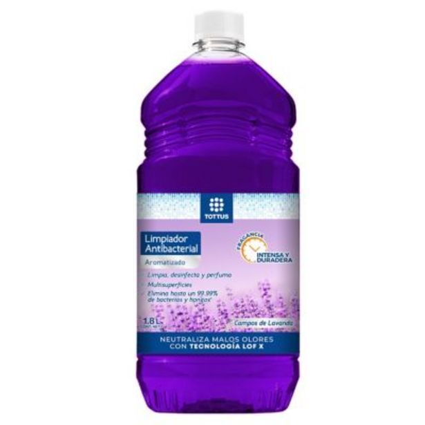 Tottus Limpiador antibacterial tottus campos de lavanda 1.8 l oferta
