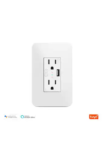 Tiendas EFE Tomacorriente pared inteligente wifi tuyasmart 2.4ghz oferta