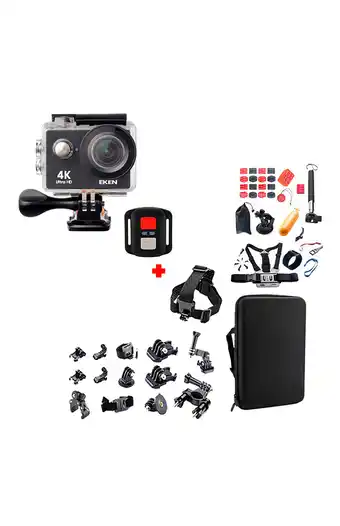 Cámara de acción eken h9r + maletín 50 accesorios