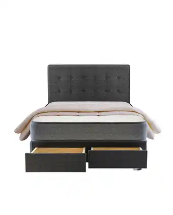 Tiendas EFE Juego de dormitorio forli polaris 2 plazas + colchón + box cajones + cabecera + almohadas + nórdico oferta