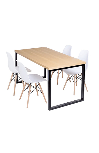 Tiendas EFE Juego de comedor falotih 4 sillas cammel oferta