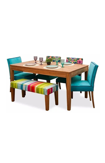 Tiendas EFE Juego de comedor falotih 6 sillas hippie oferta