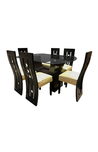 Tiendas EFE Juego de comedor falotih 6 sillas joel oferta