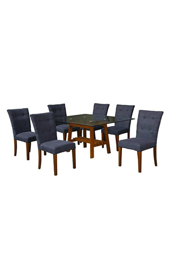 Tiendas EFE Juego de comedor falotih 6 sillas balvin oferta