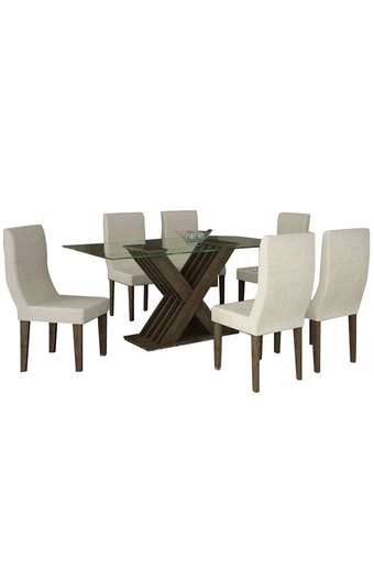 Tiendas EFE Juego de comedor falotih 6 sillas sharlim oferta