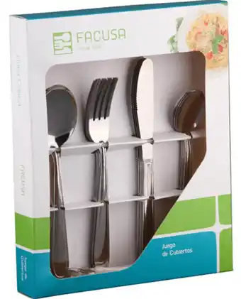 Tiendas EFE Set de cubiertos de mesa facusa x 16 mod.12 oferta