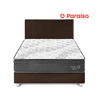 Tiendas EFE Juego de dormitorio paraiso royal pocket star 2 plz - chocolate oferta