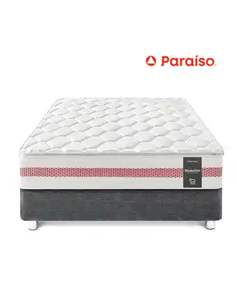 Tiendas EFE Conjunto paraíso medallón ergo queen + 02 almohadas + 01 protector de colchón oferta