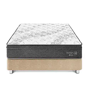 Tiendas EFE Cama paraíso royal pocket star king - champagne oferta