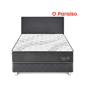 Tiendas EFE Juego de dormitorio paraiso royal pocket star 1.5 plz - acero oferta