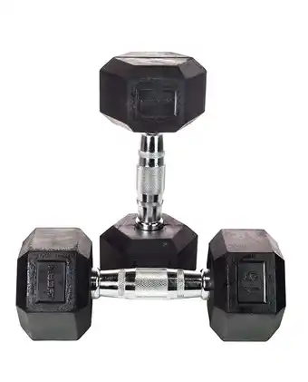 Tiendas EFE Mancuernas hexagonales lycan agarre metal 20 lbs oferta