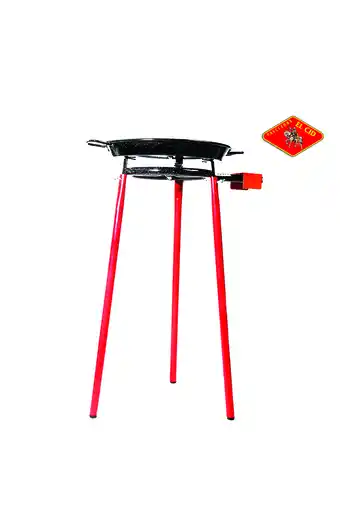 Tiendas EFE Kit paellera esmalte 40 cm l30 patas rojas oferta