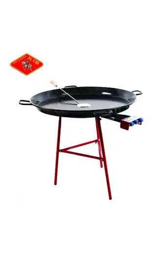 Tiendas EFE Kit paellera esmalte 90 cm l60 patas ref oferta