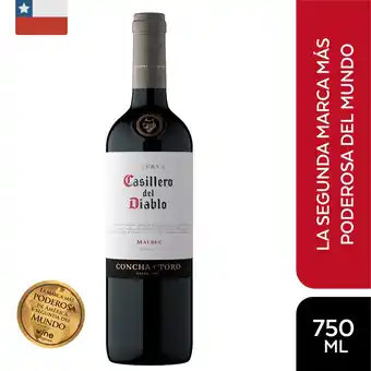 Tottus Vino tinto casillero del diablo malbec oferta