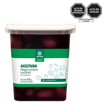 Tottus Aceituna negra entera cocktail oferta