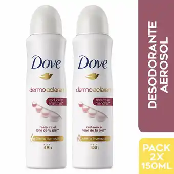 Tottus Antitrans dove dermoaclarant 48h aer 150ml x 2und oferta