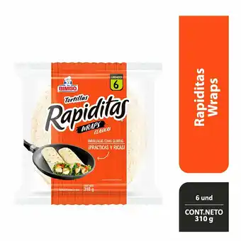 Tottus Tortillas clásicas harina de trigo 6 und oferta