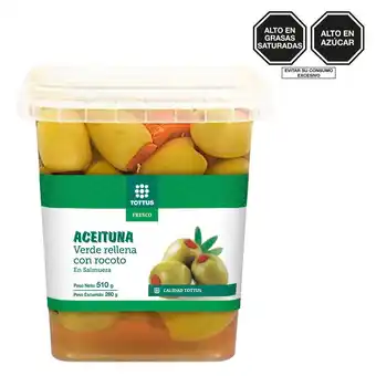 Tottus Aceituna verde c/rocoto premium oferta