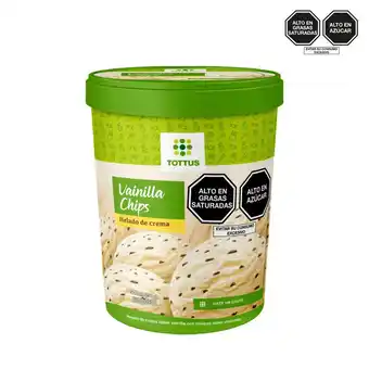 Tottus Helado vainilla chips oferta