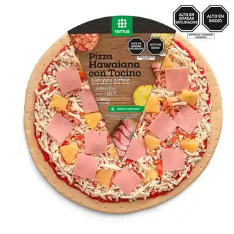 Tottus Pizza hawaiana con tocino refrigerada oferta