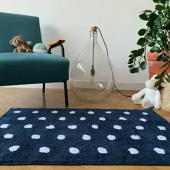 Tottus Alfombra puntos kids blue 70x110cm oferta