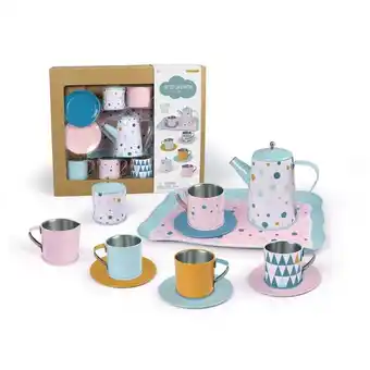 Tottus Set de cafe metal 14 piezas oferta