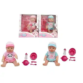 Tottus Muñeca 30 cm drink y wet con 5 accesorios oferta