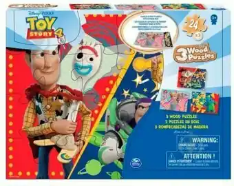 Tottus Rompecabezas de madera packx 3 toy story oferta