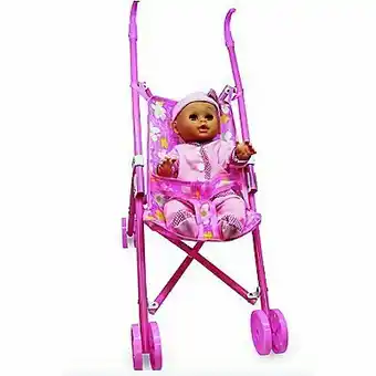 Tottus Muñeca con coche oferta