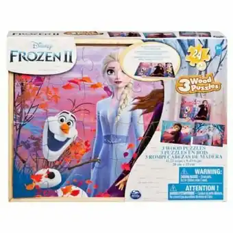 Tottus Rompecabezas de madera packx 3 frozen oferta