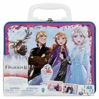 Tottus Rompecabeza frozen + lonchera metalica oferta