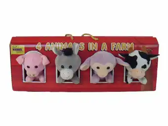 Tottus Caja 4 mini peluches 14cm oferta