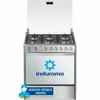 Tottus Cocina a gas acero inoxidable 6 hornillas 32" galicia quarzo oferta