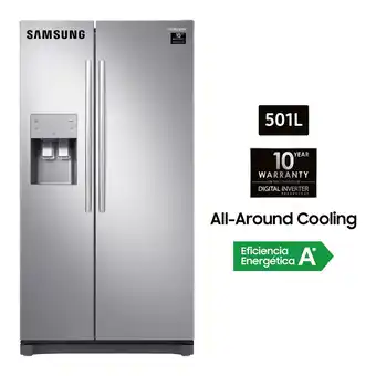 Tottus Refrigeradora no frost 501 l plateada rs50n3503s8 oferta