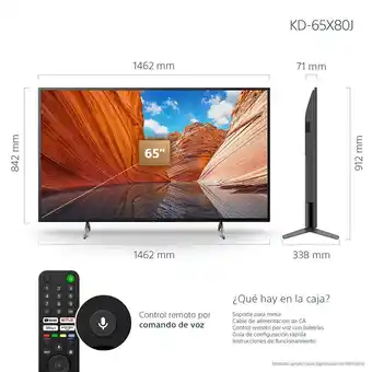 Tottus Tv 65 pulg 4k uhd google tv kd 65x80j oferta