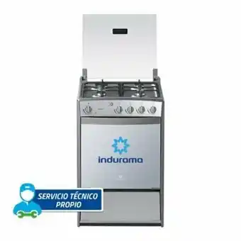 Tottus Cocina a gas acero inoxidable 4 hornillas 24" granada quarzo oferta