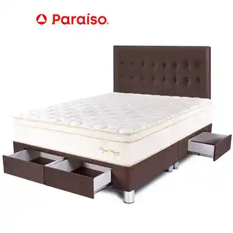 Tottus Dormitorio cajones royal prince king choco oferta