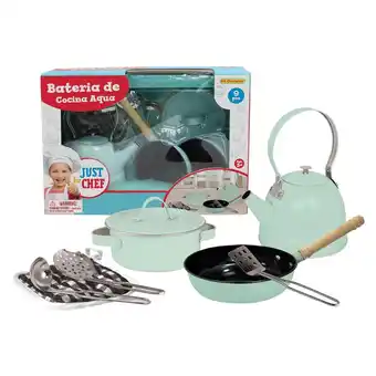 Tottus Bateria de cocina aqua 7 piezas oferta
