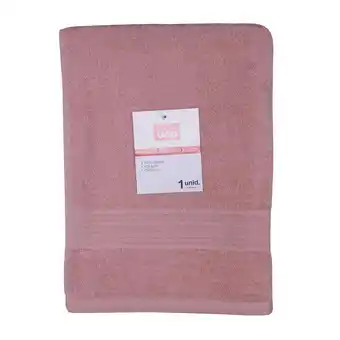 Tottus Toalla de bano basica rosado pu oferta