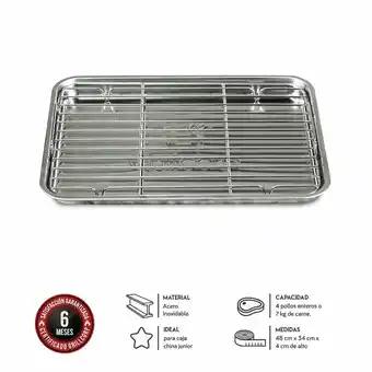 Tottus Bandeja y rejilla inoxidable junior para horno oferta