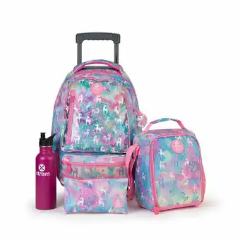 Tottus Mochila con ruedas run pack 095 set 4 pcs rainb unic oferta