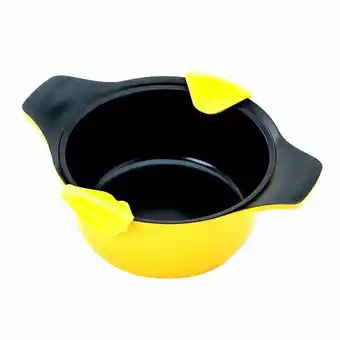 Tottus Olla c asas silicona 20 cm 2.5 l amarillo natural oferta