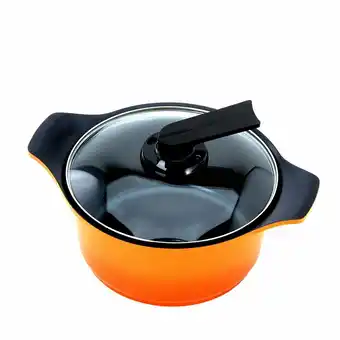 Tottus Olla c asas silicona 24 cm 4.4 l naranjo natural oferta