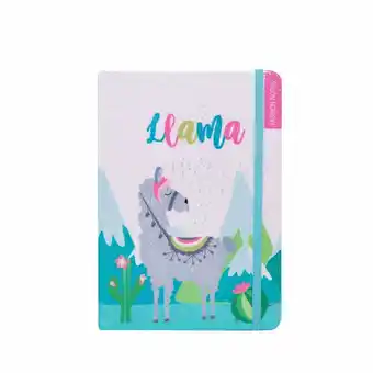 Tottus Libreta glitter con liga llama oferta