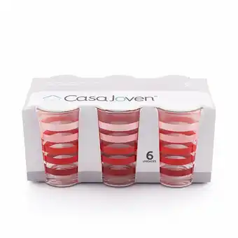 Tottus Jgo 6pz vasos decorados 11oz d2 oferta