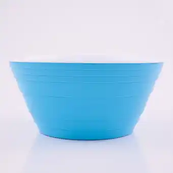 Tottus Ensaladera plastico rec look azul oferta